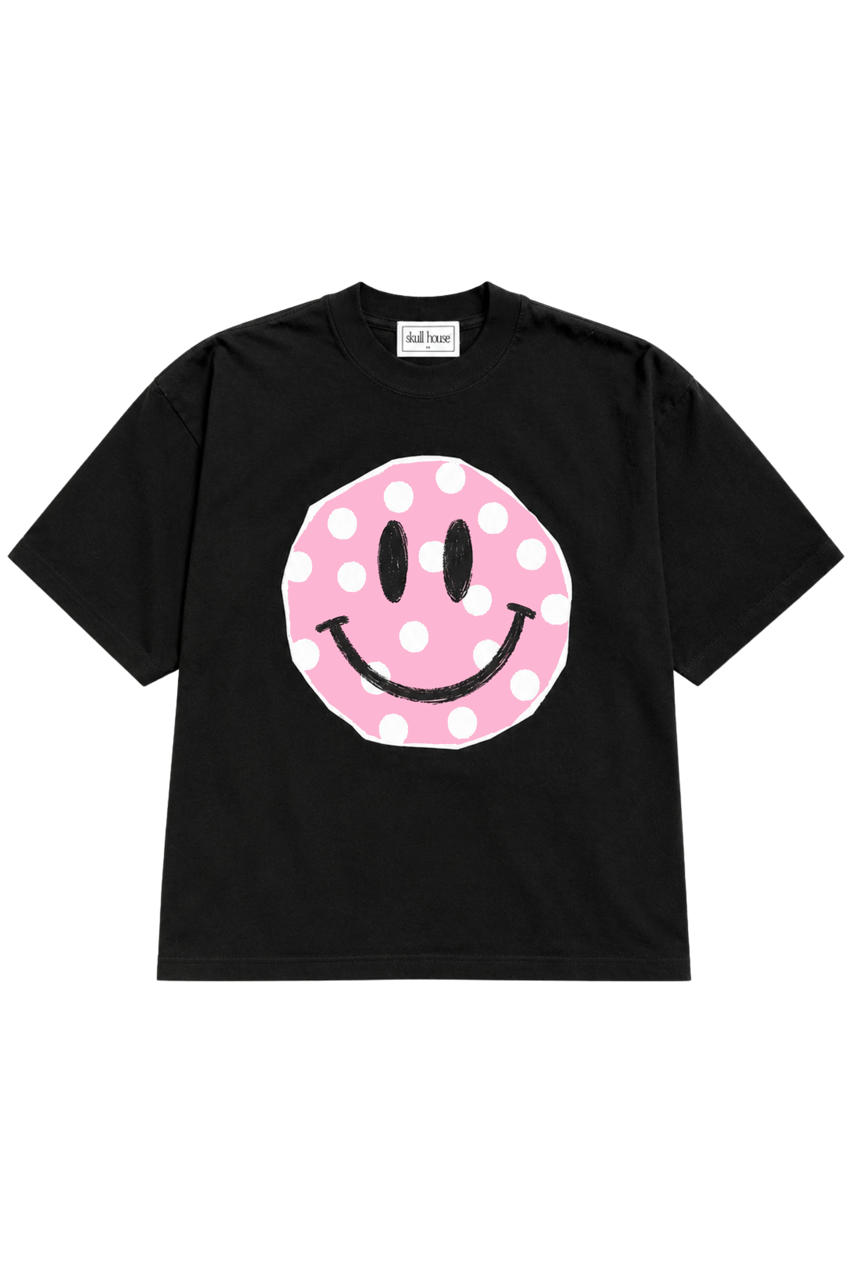 PRE-ORDER: Smiley Classic Tee: Black/Pink