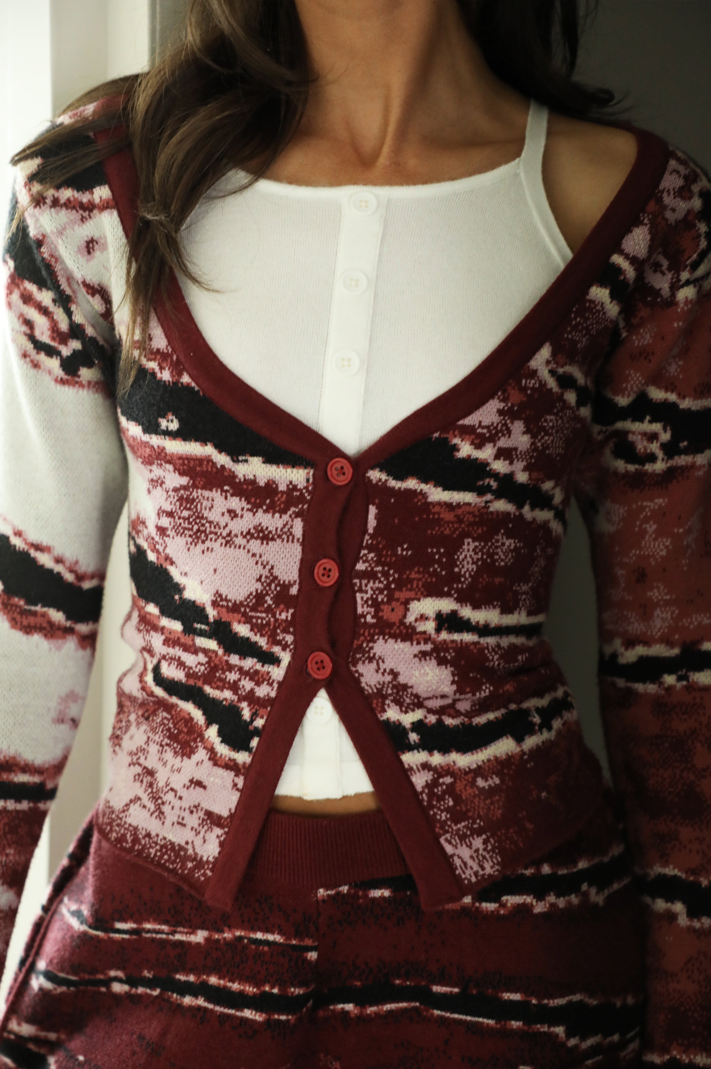 Layered Glitch Top: Animal