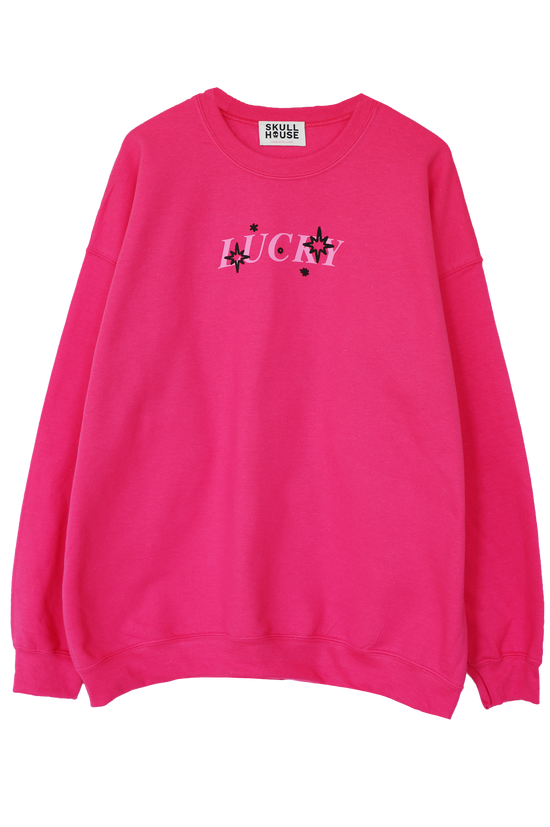Lucky One Crewneck: Pink