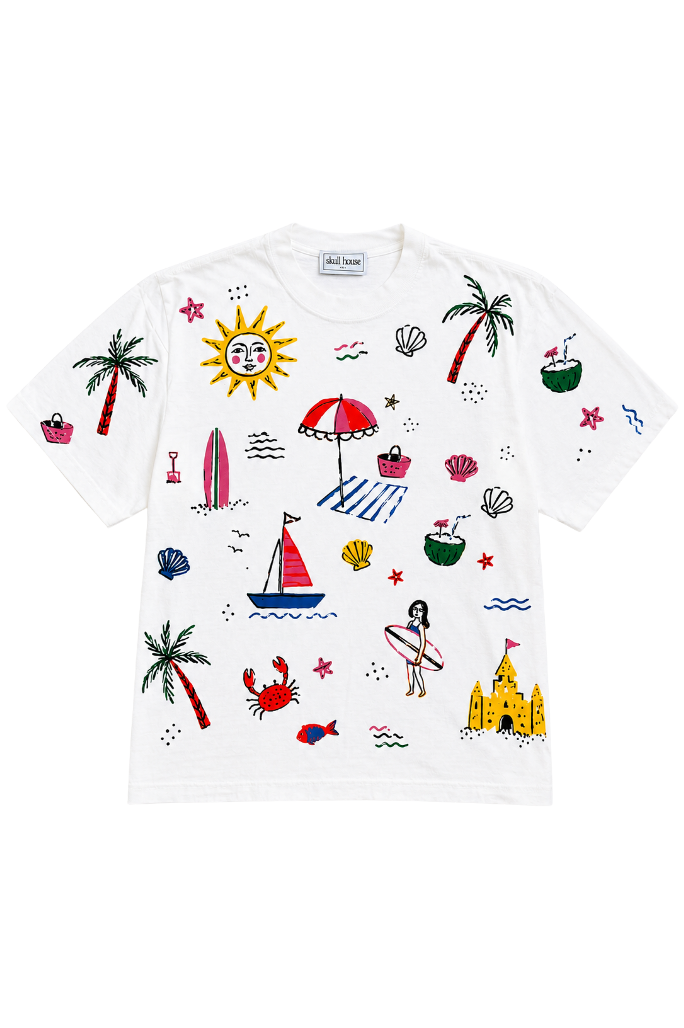 PRE-ORDER: Summer Doodles Box Tee: White
