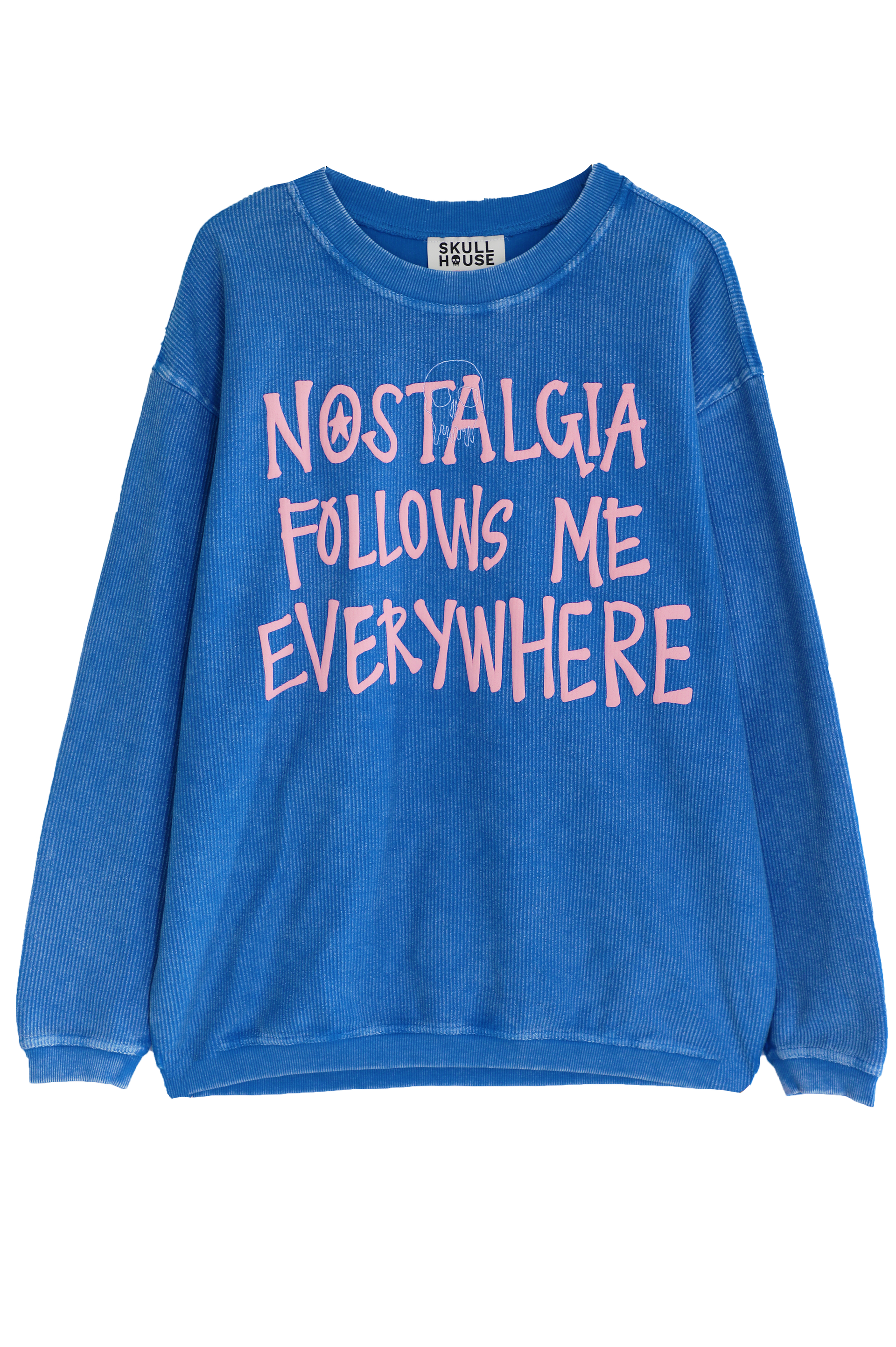 Nostalgia Corded Crewneck: Royal