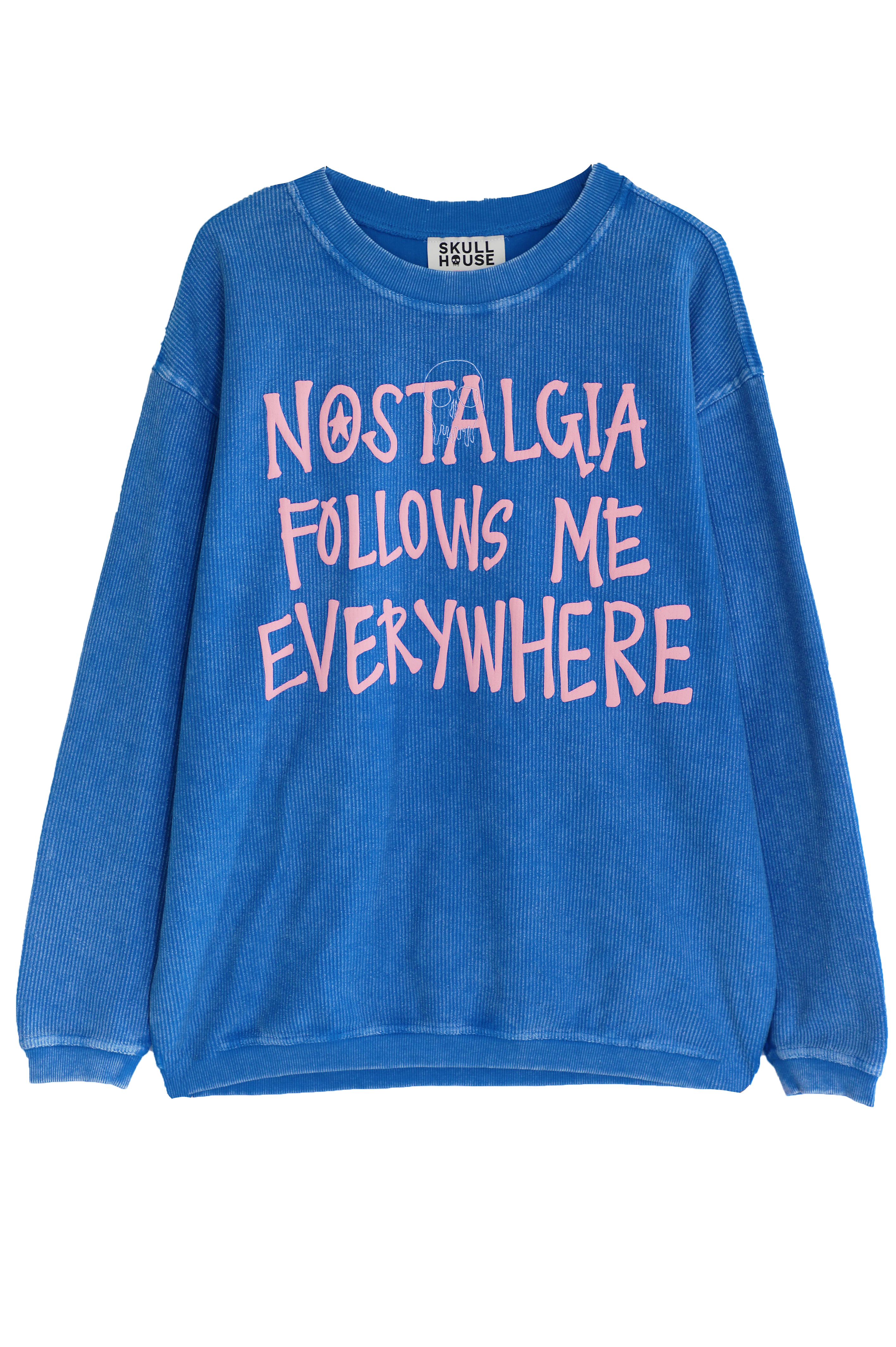 Nostalgia Corded Crewneck: Royal