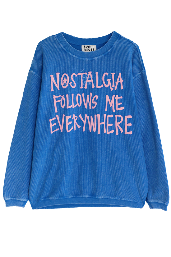 Nostalgia Corded Crewneck: Royal