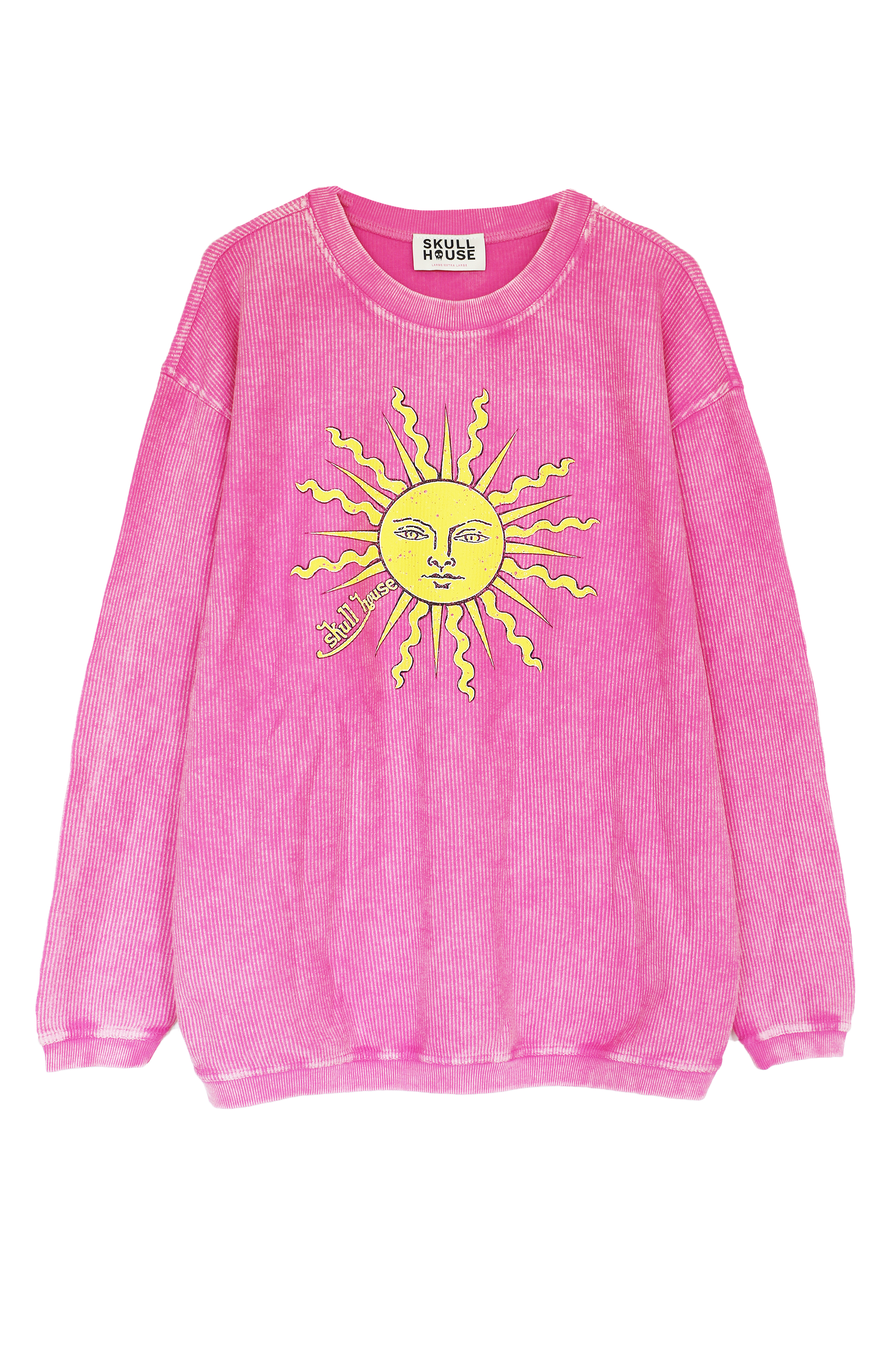 Sun Corded Crewneck: Pink