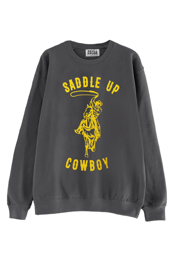 PRE-ORDER: Saddle Up Crewneck: Charcoal