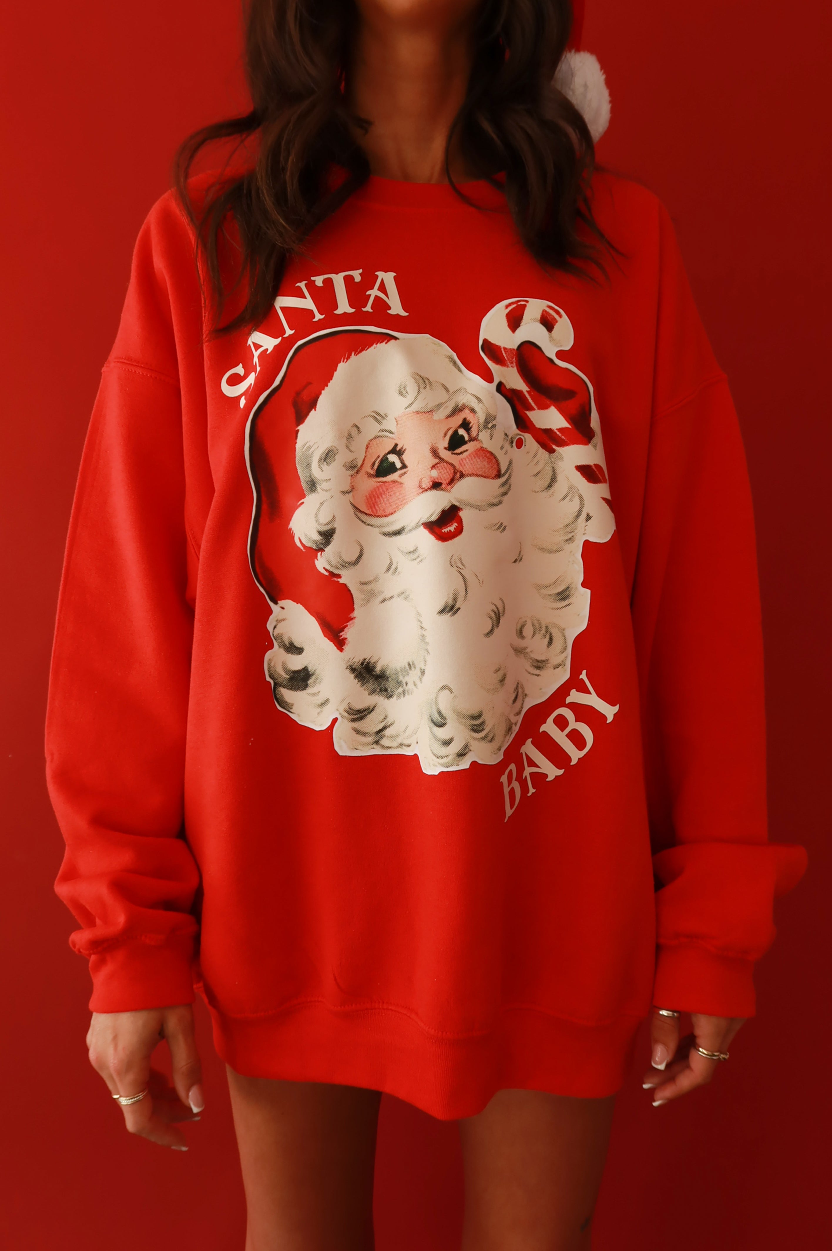 Santa Baby Crewneck: Red