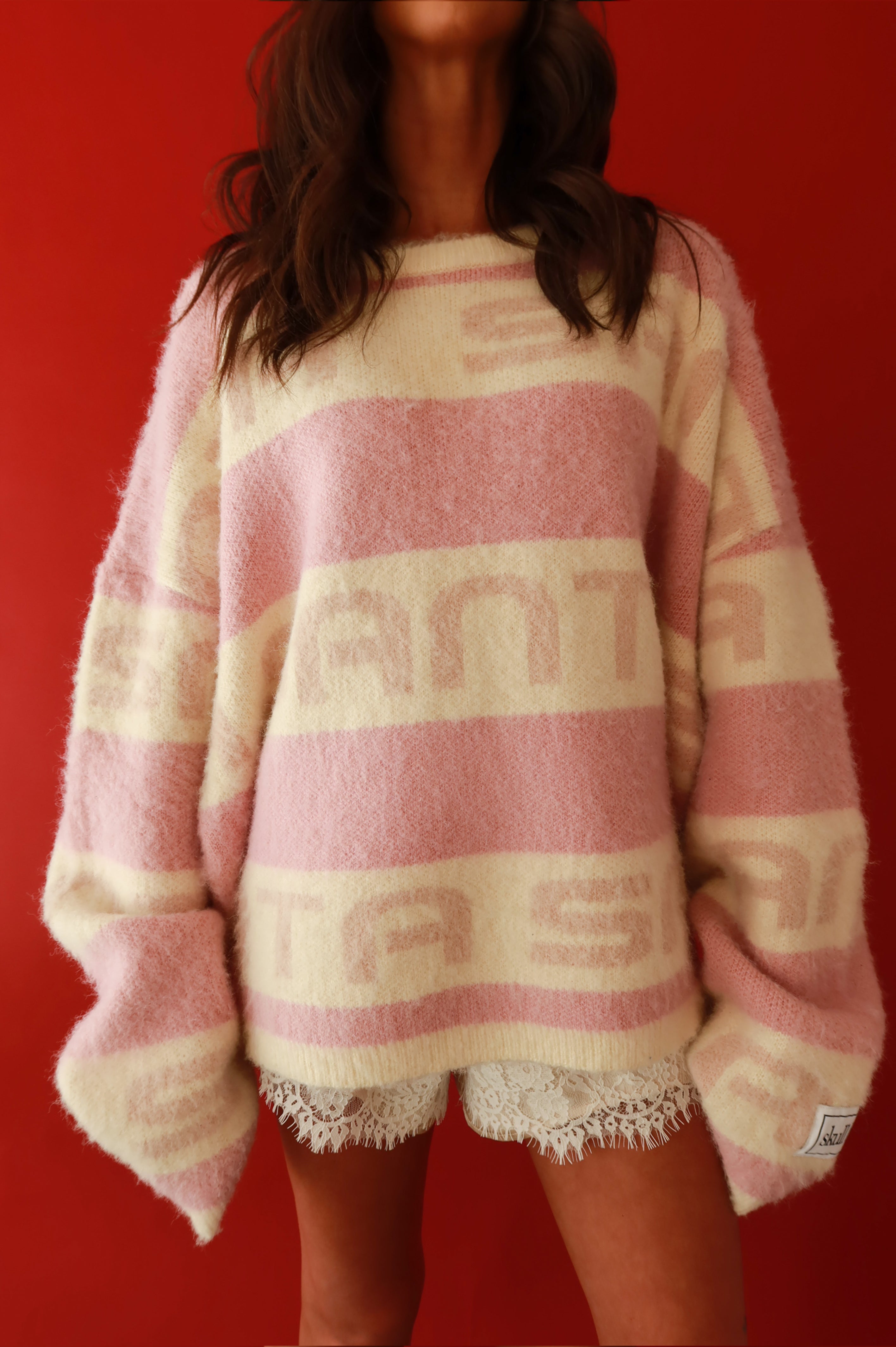Santa In The City Sweater: Blush