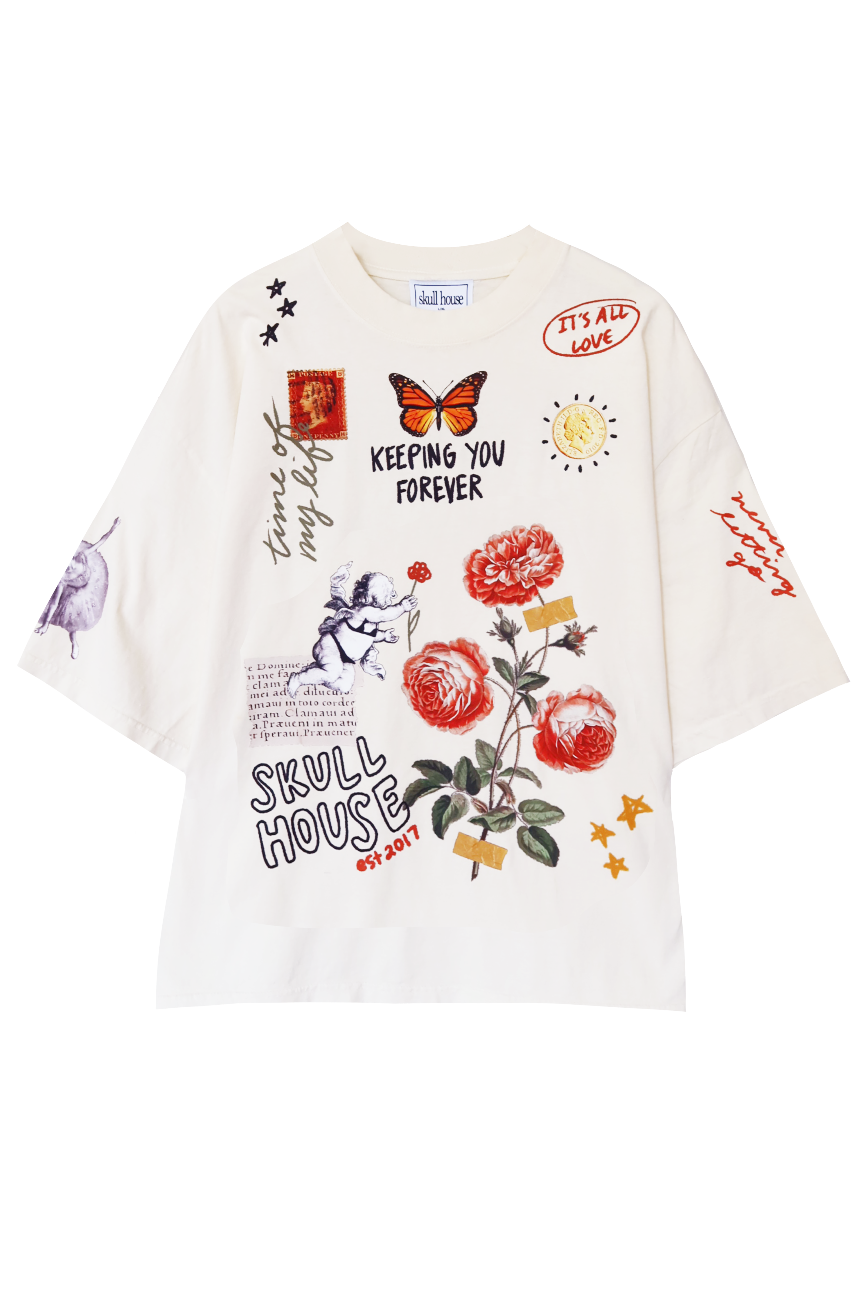 Scrapbook Box Tee: Vanilla