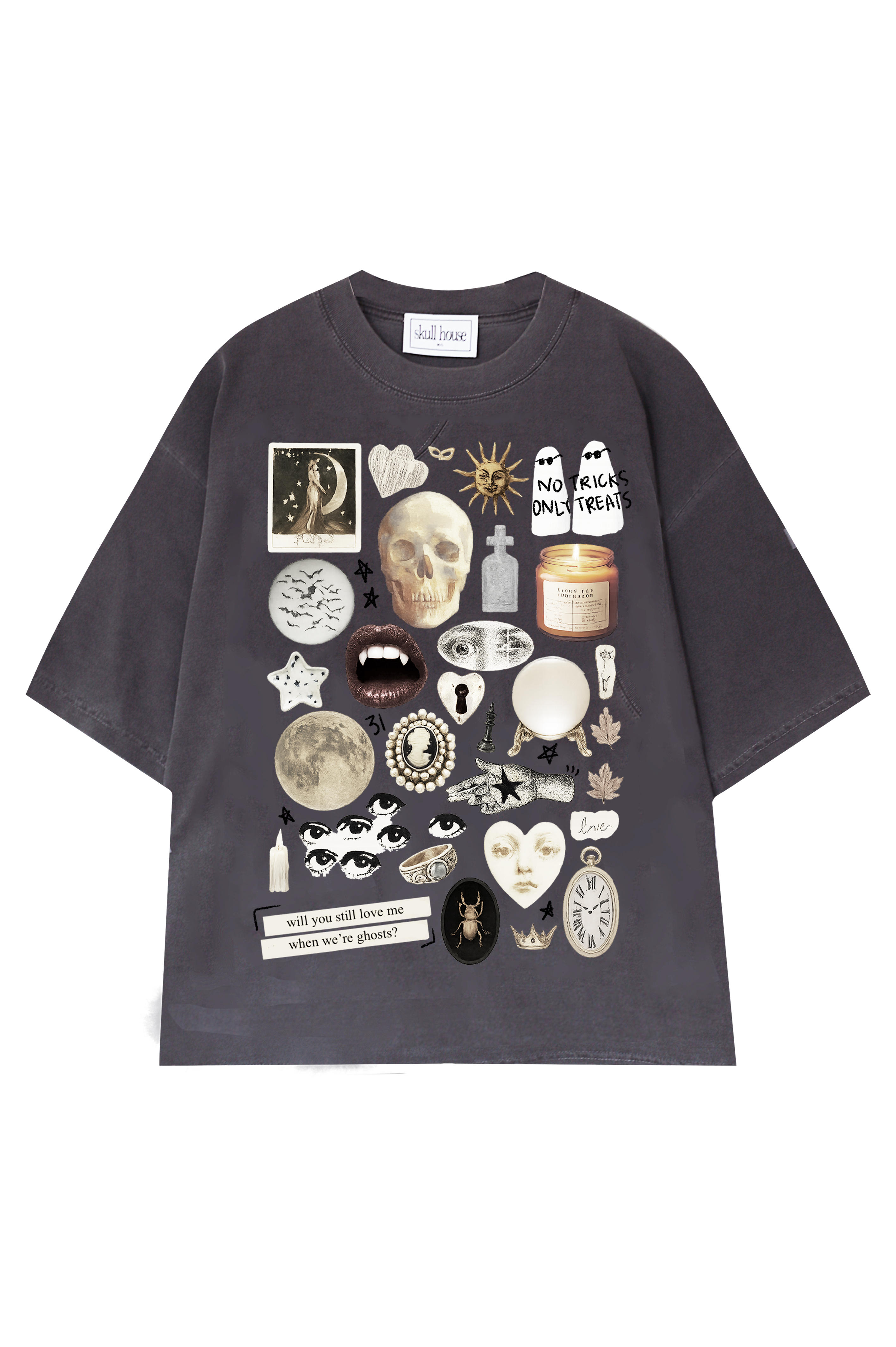 PRE-ORDER: Halloween Charms Box Tee: Charcoal