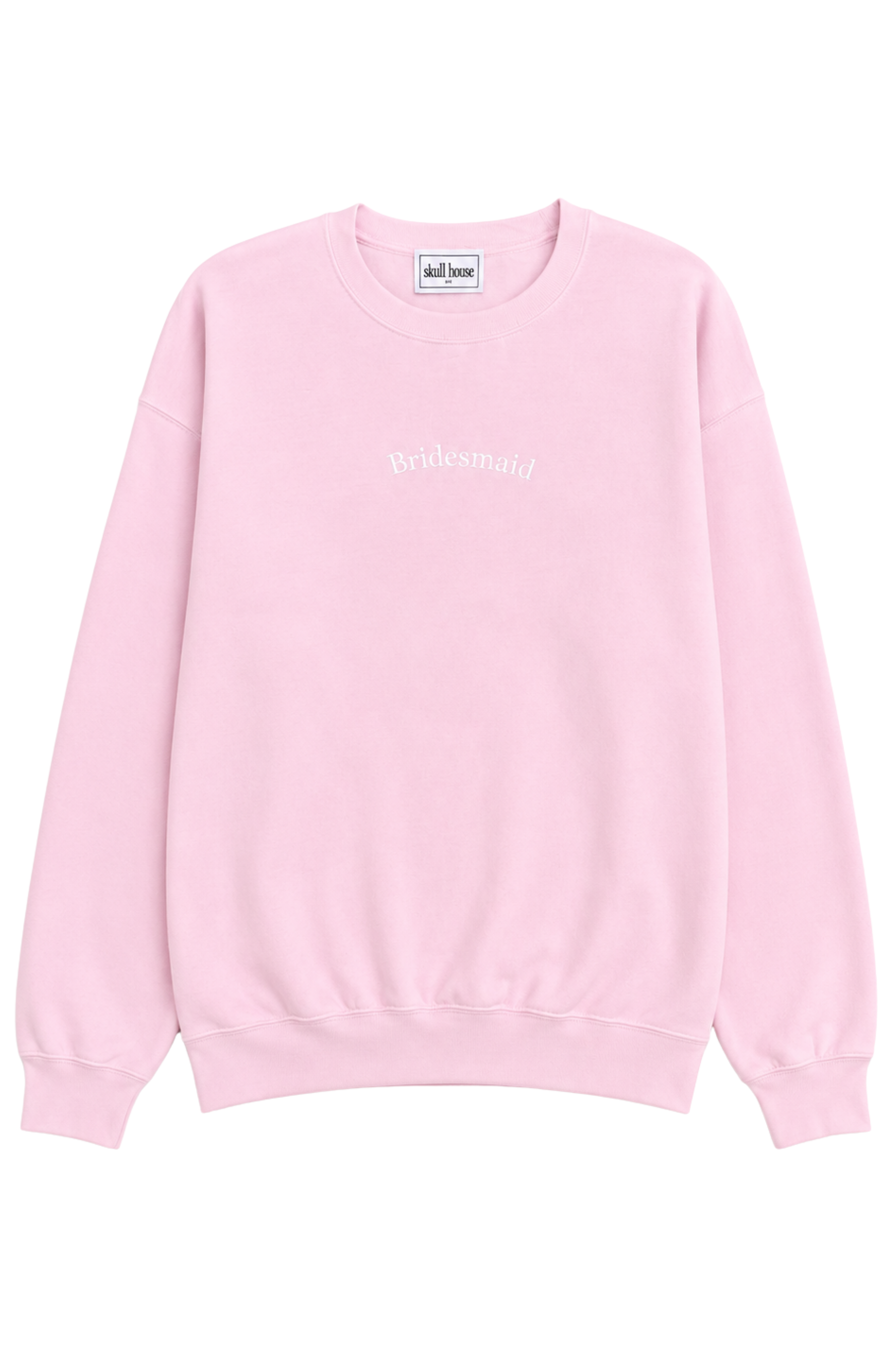 Bridesmaid Crewneck: Pink/White