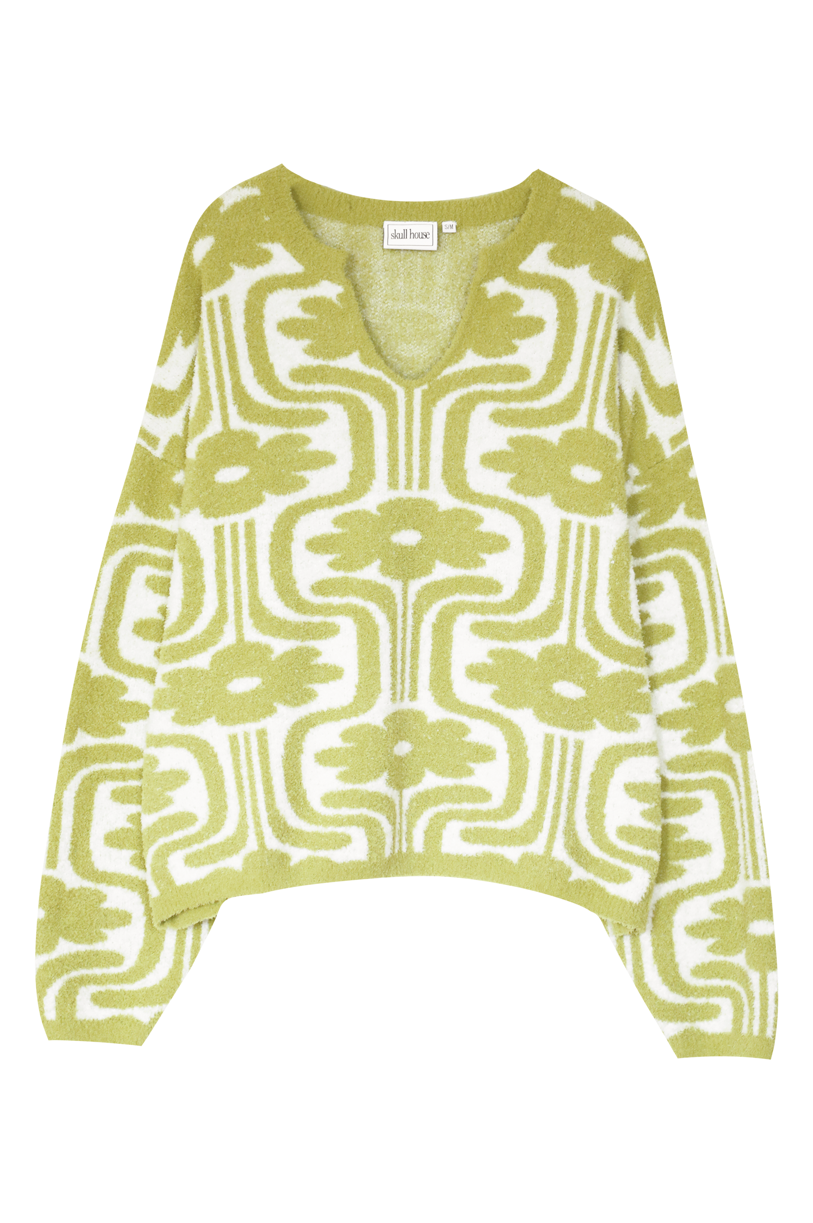 The Finale Sweater: Chartreuse/Ivory