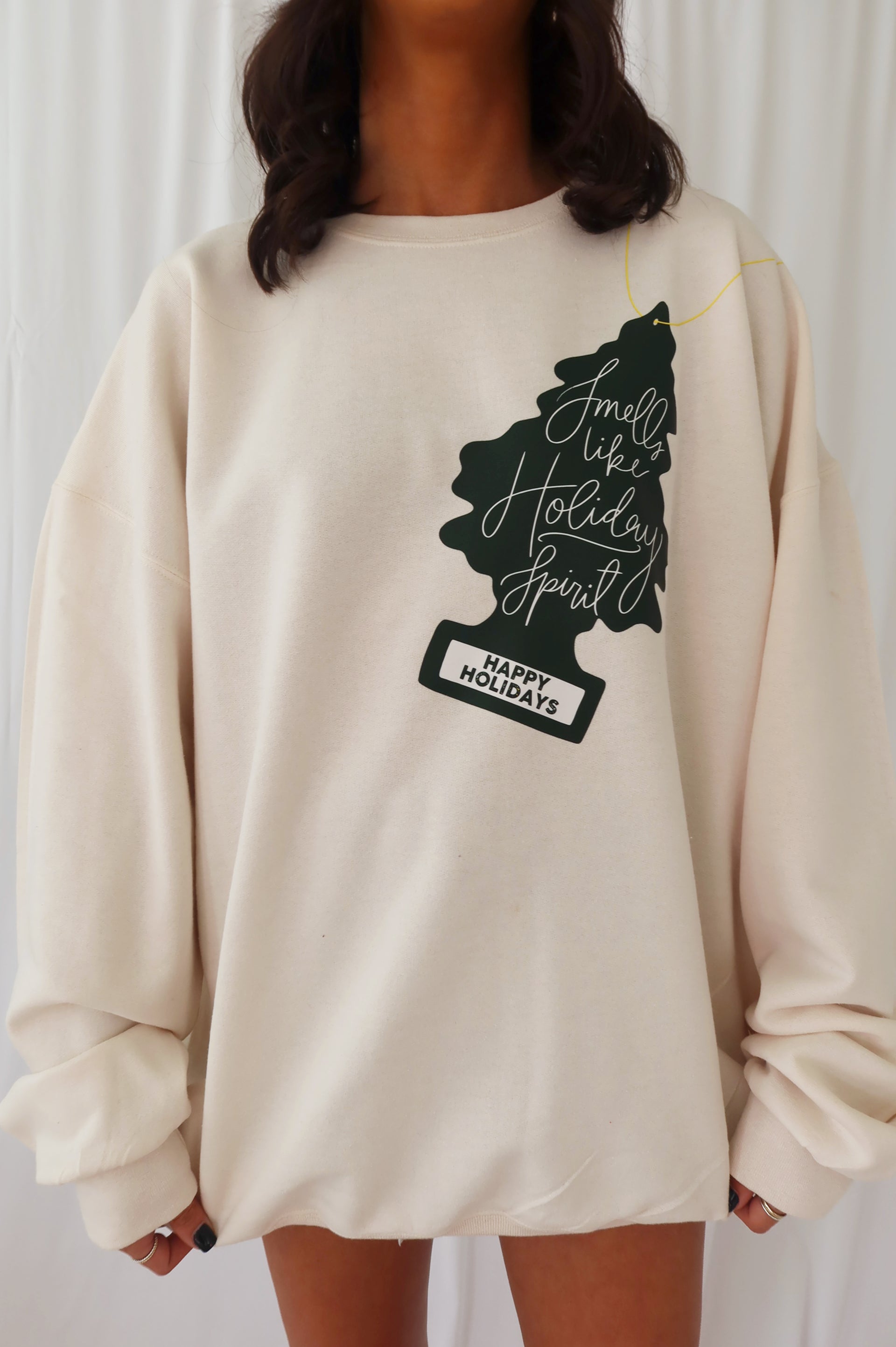 Holiday Spirit Crewneck: Vanilla