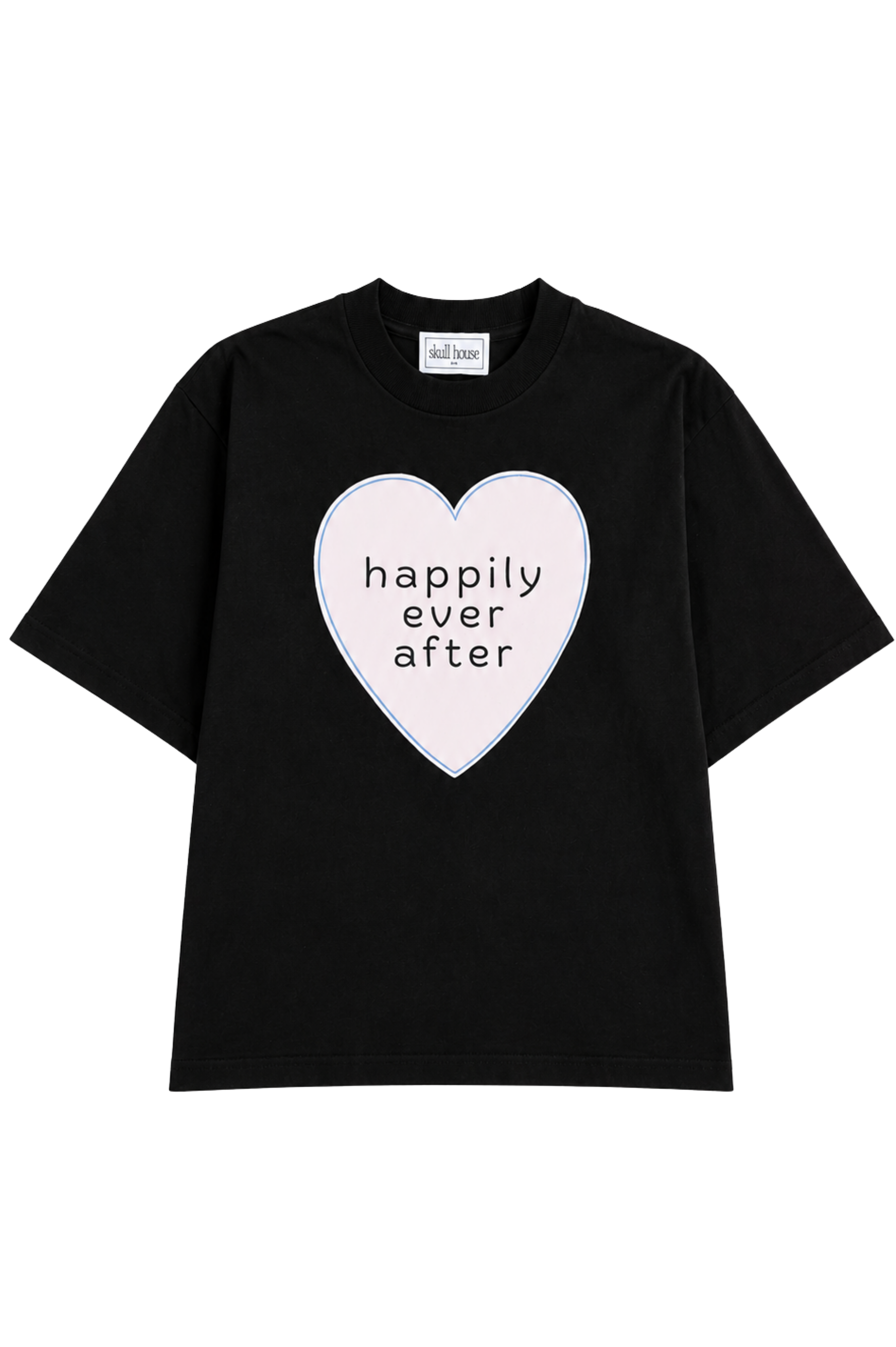 Happily Heart Tee: Black