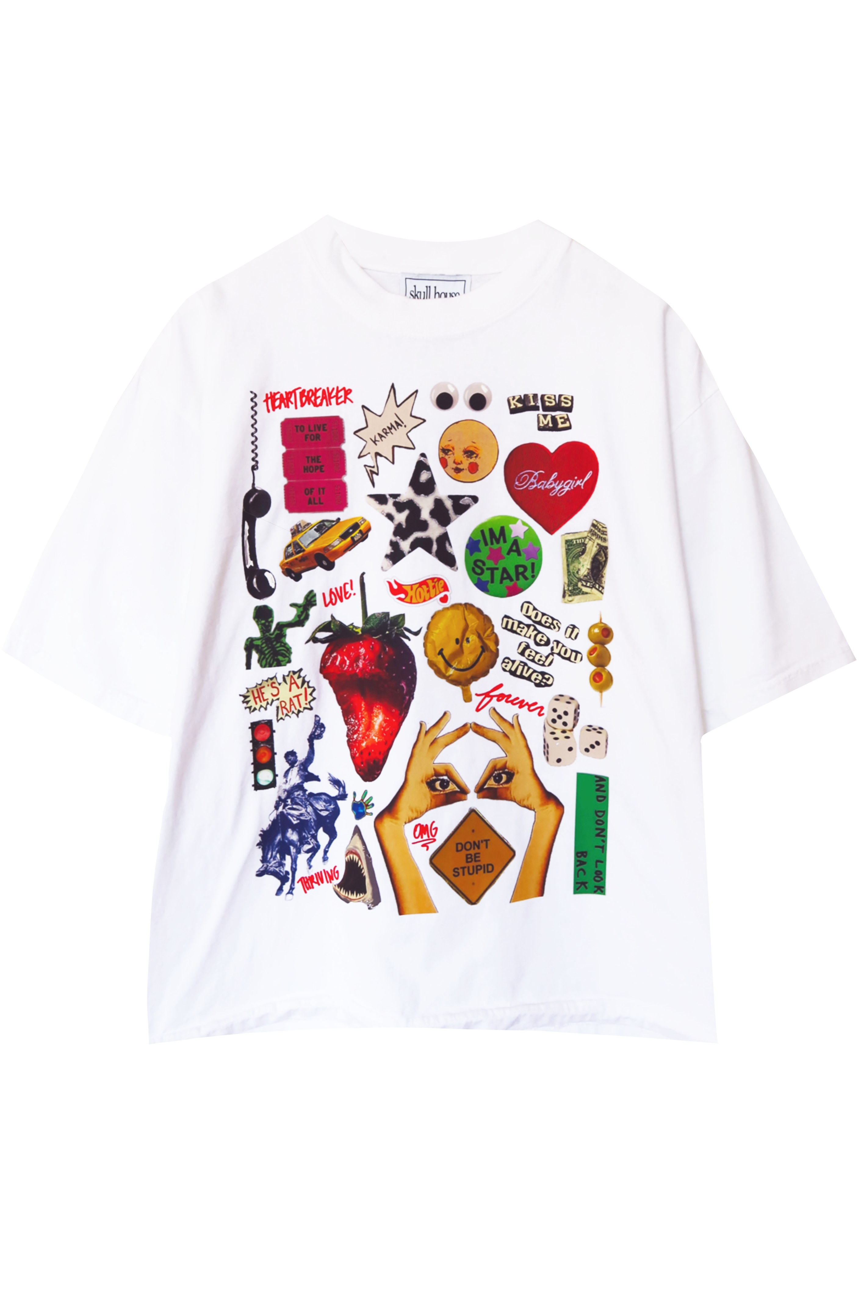 Strawberry Box Tee: White