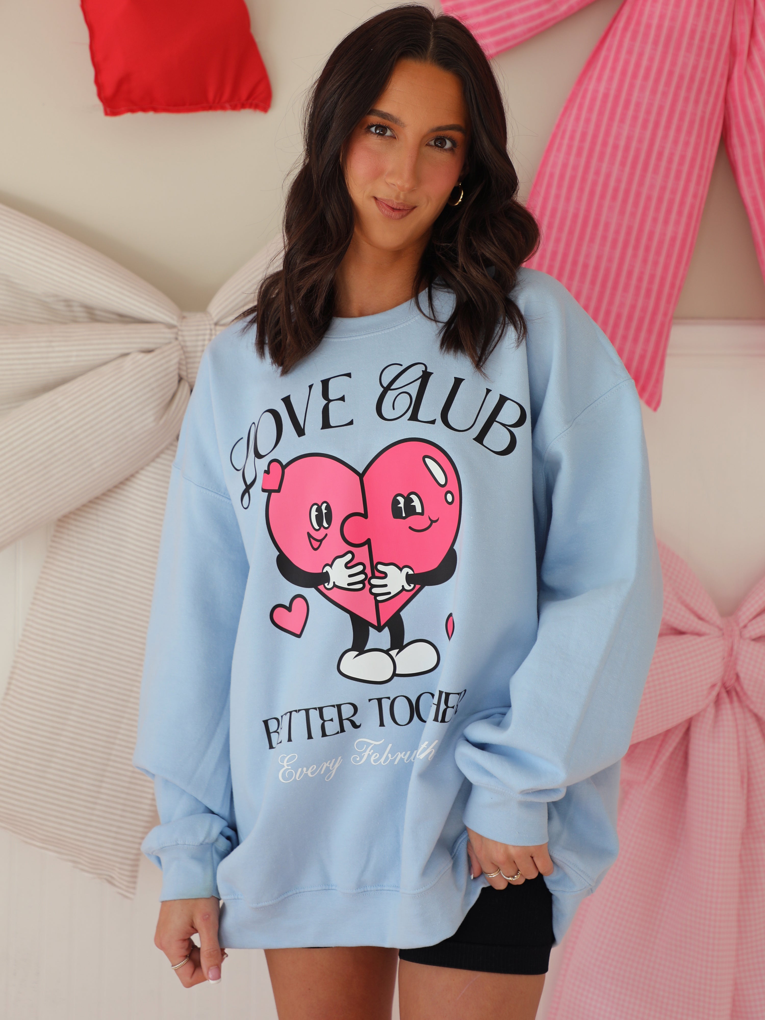 Love Club Crewneck: Baby Blue