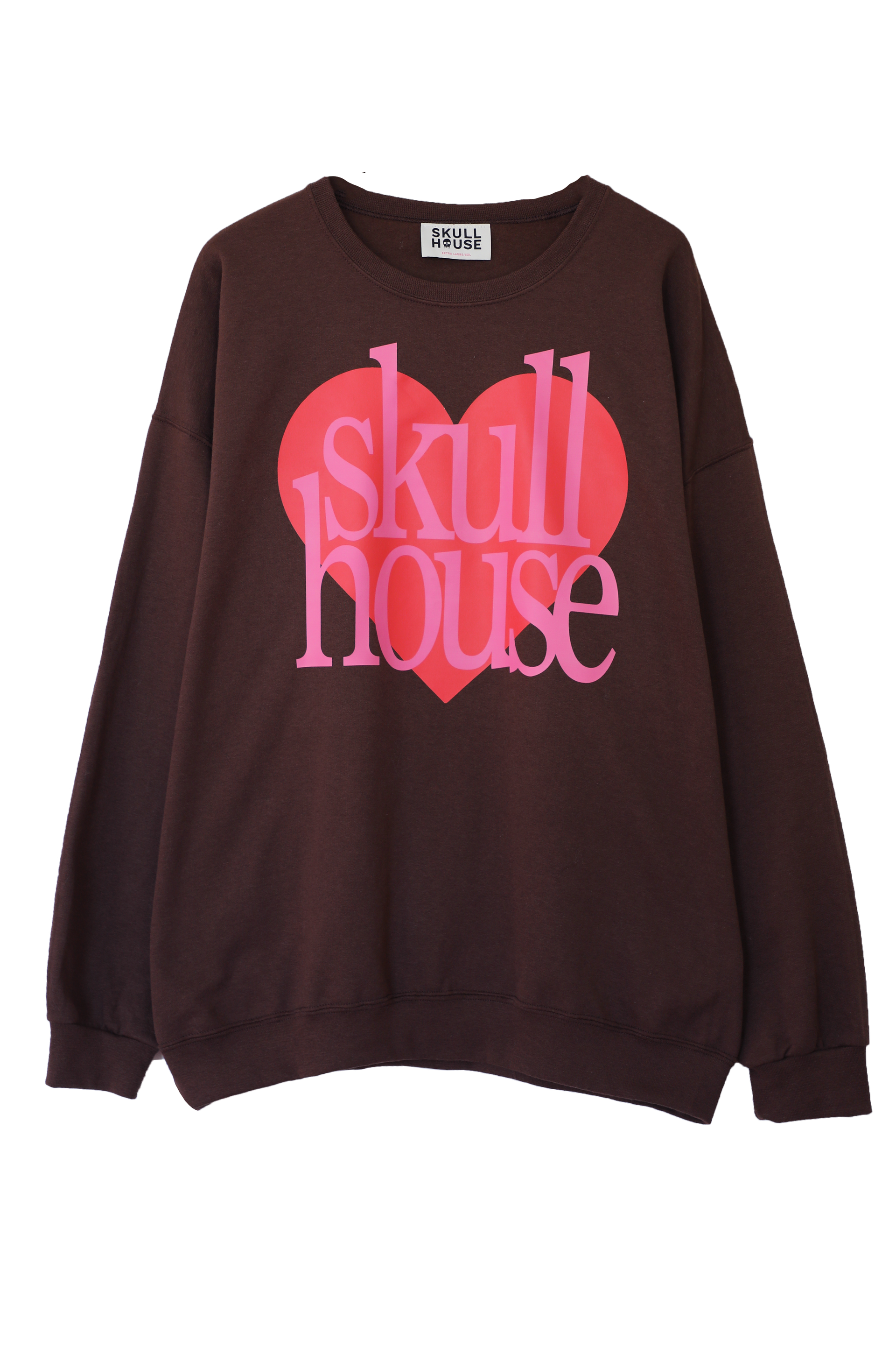 Love Skull House Crewneck: Chocolate