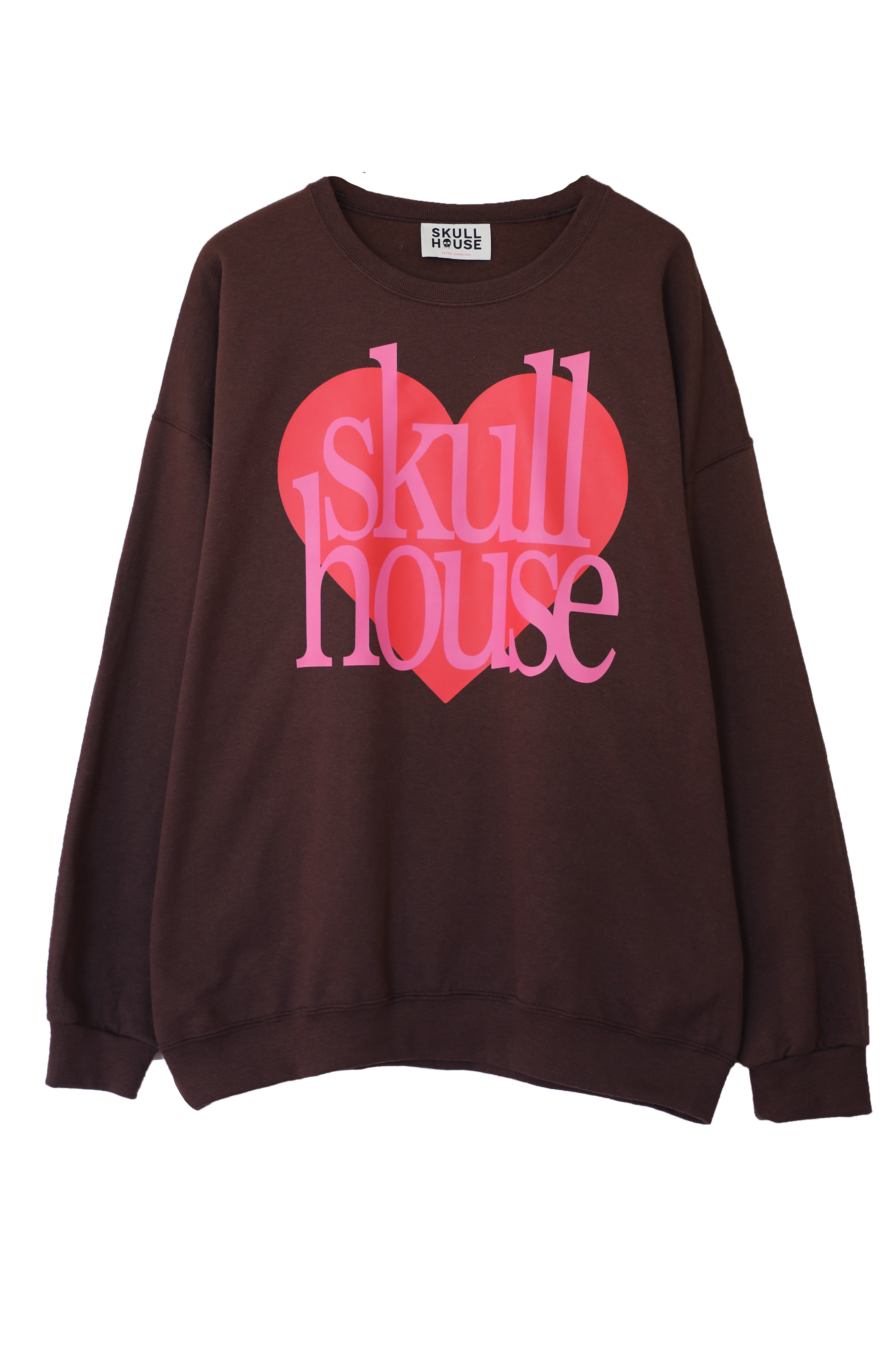 Love Skull House Crewneck: Chocolate