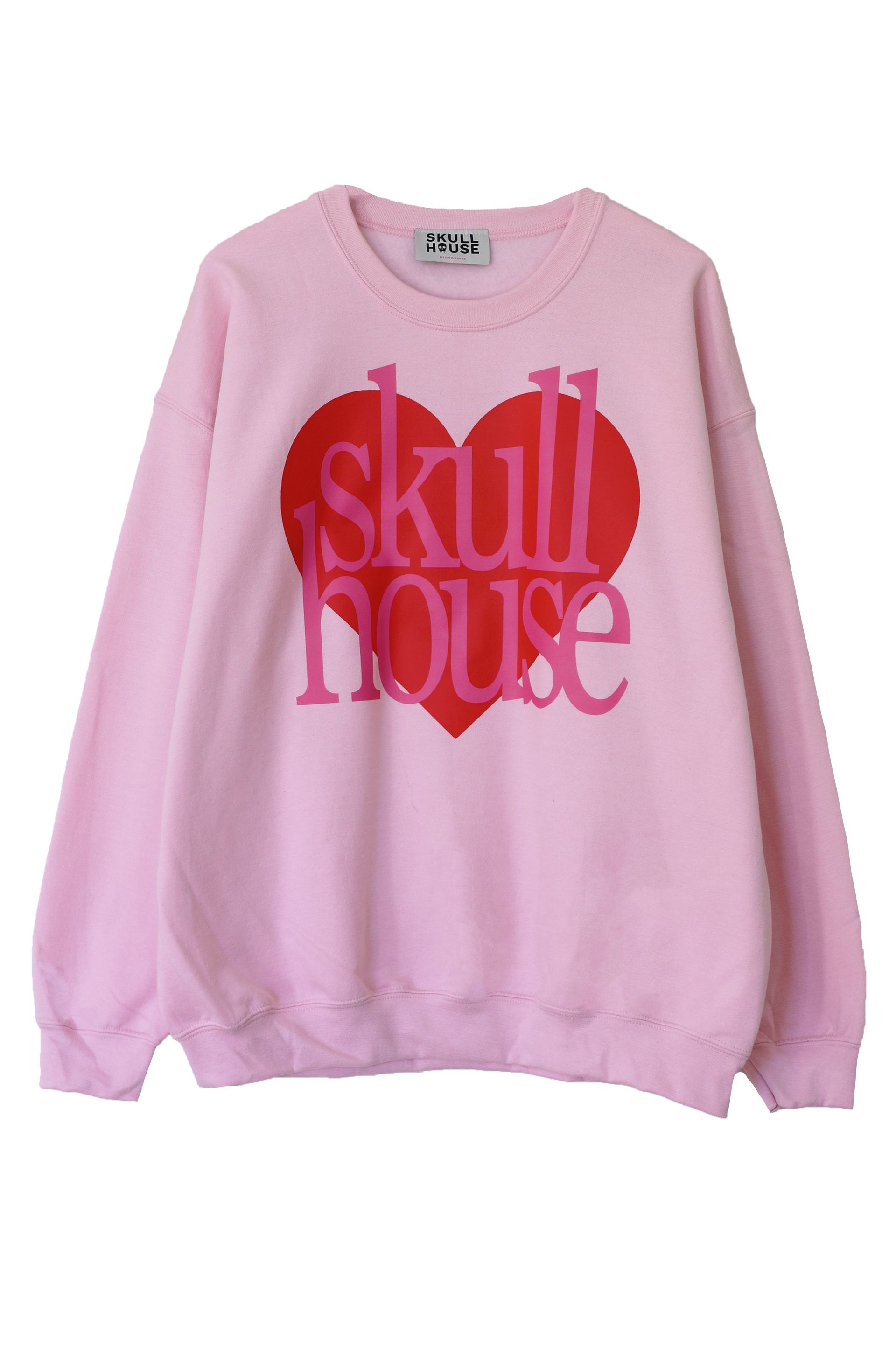 Love Skull House Crewneck: Baby Pink