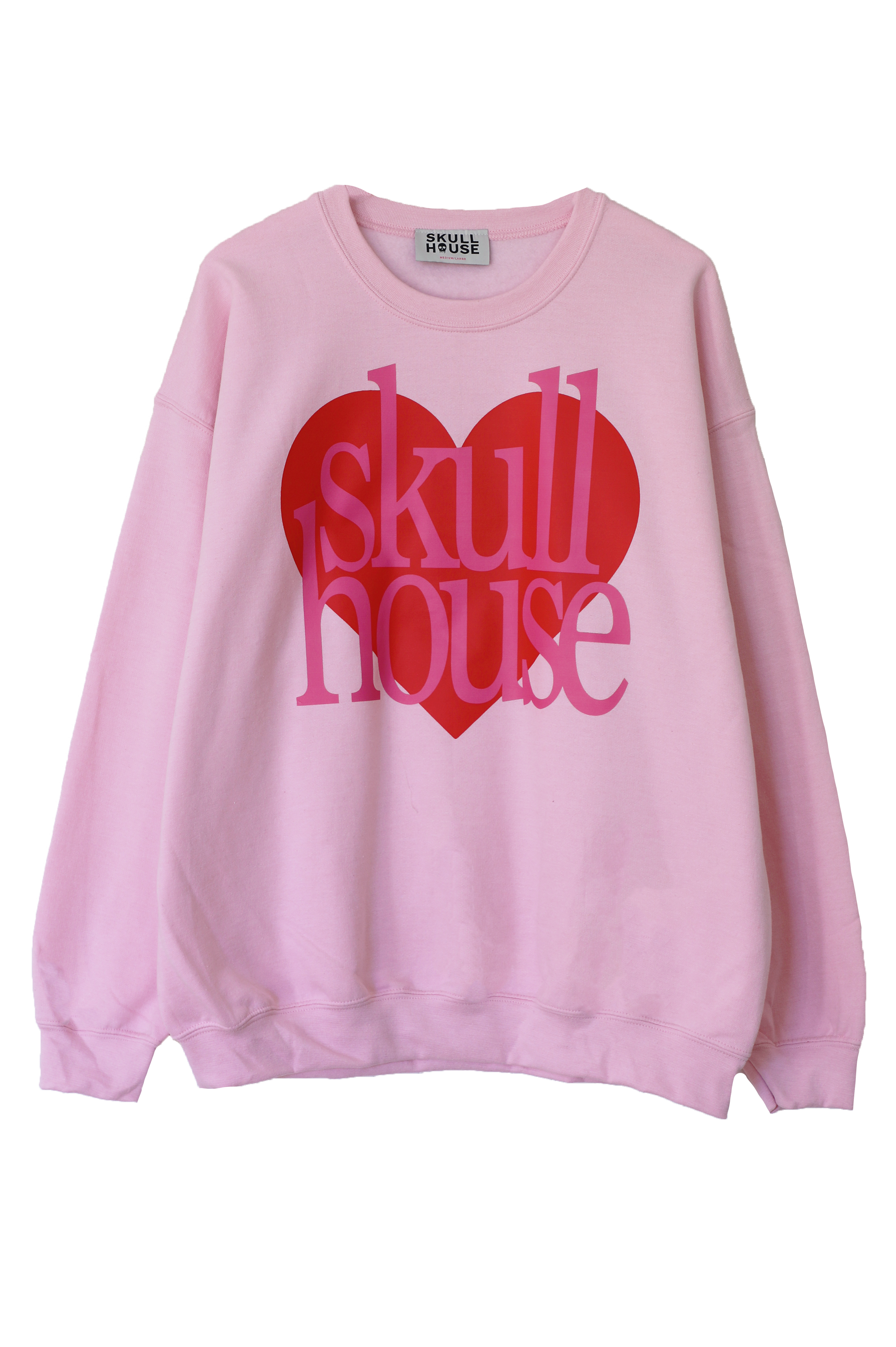 Love Skull House Crewneck: Baby Pink