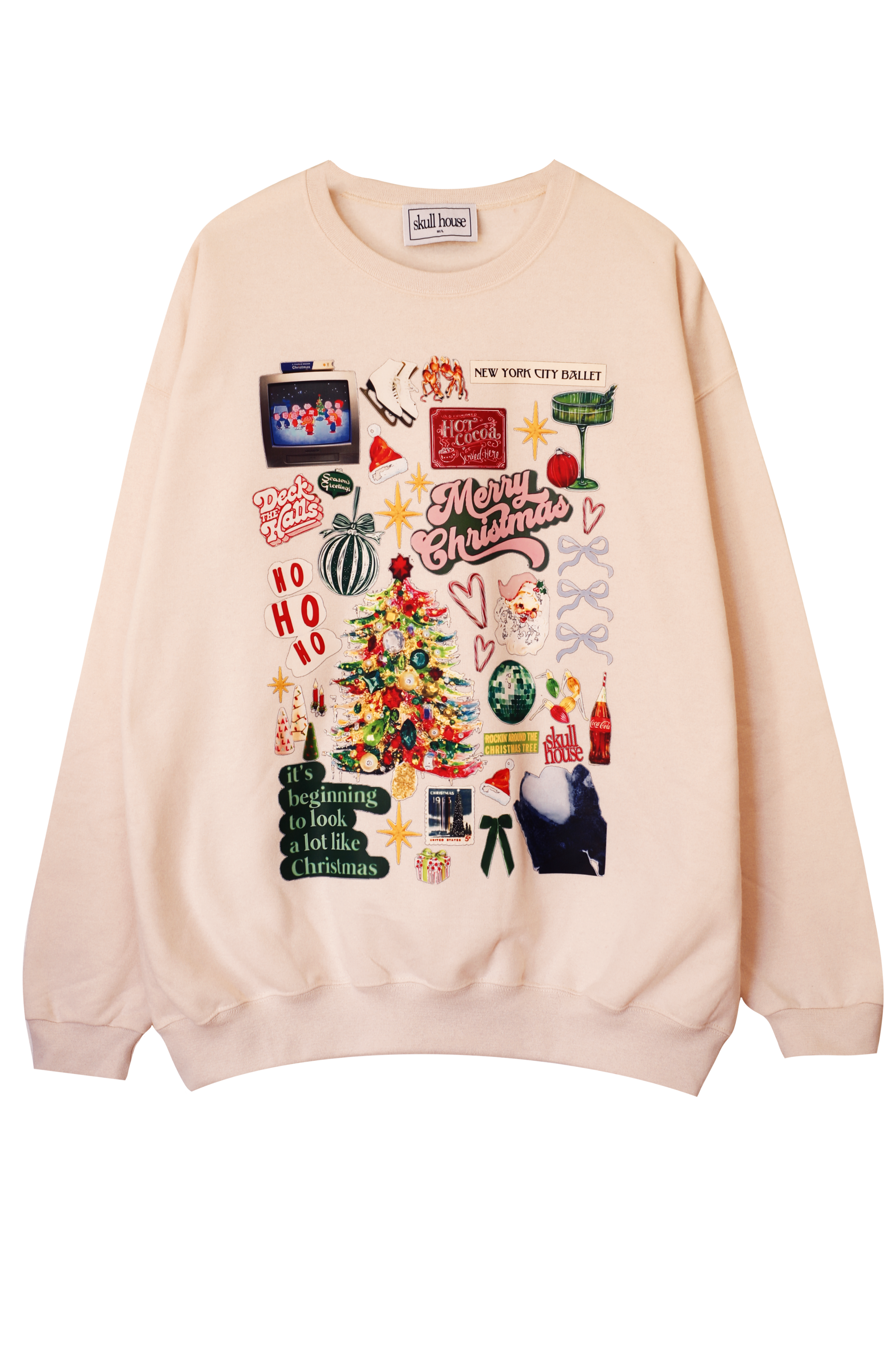 Nostalgic Christmas Crewneck: Vanilla