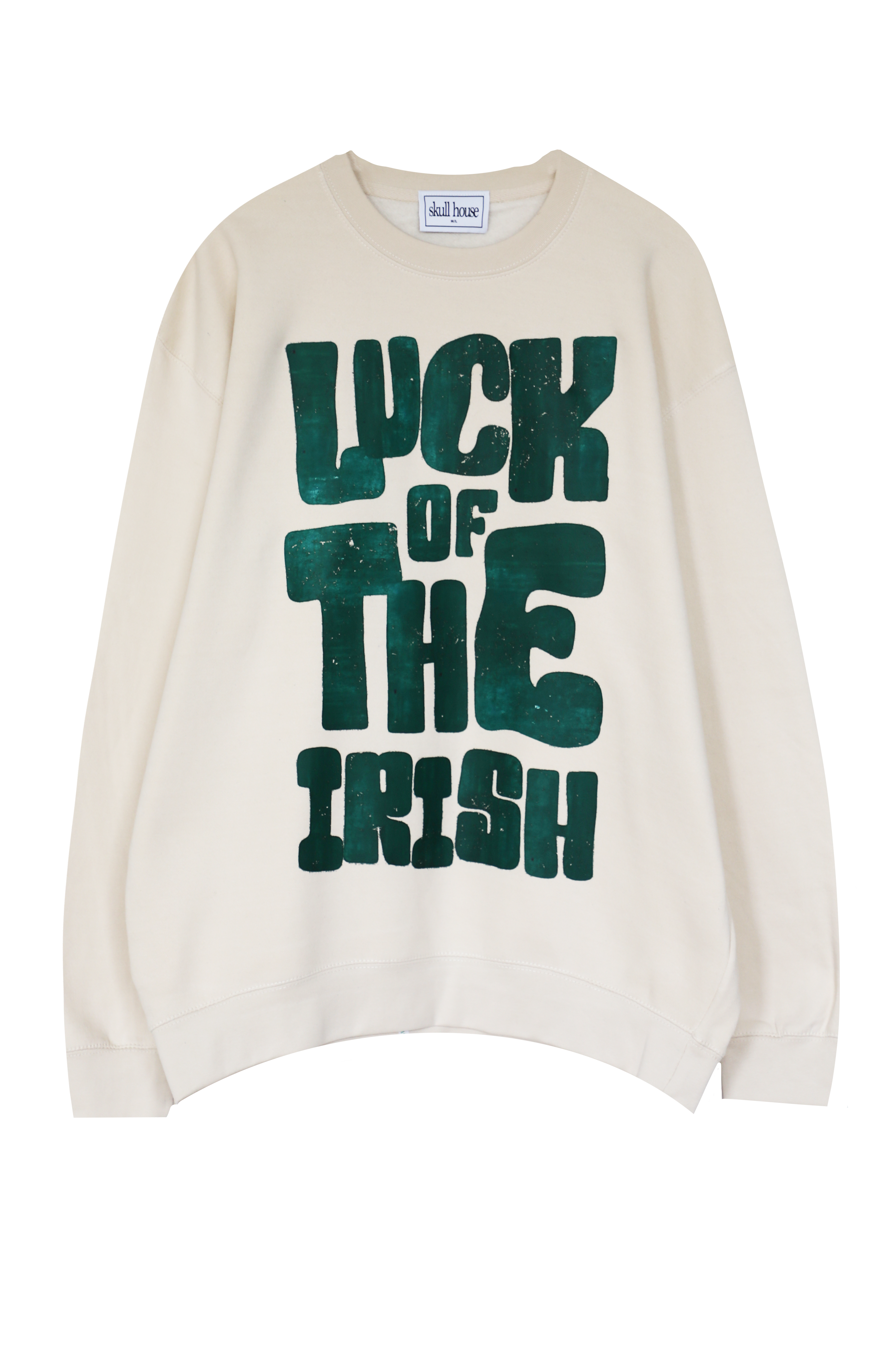 Luck Of The Irish Crewneck: Vanilla
