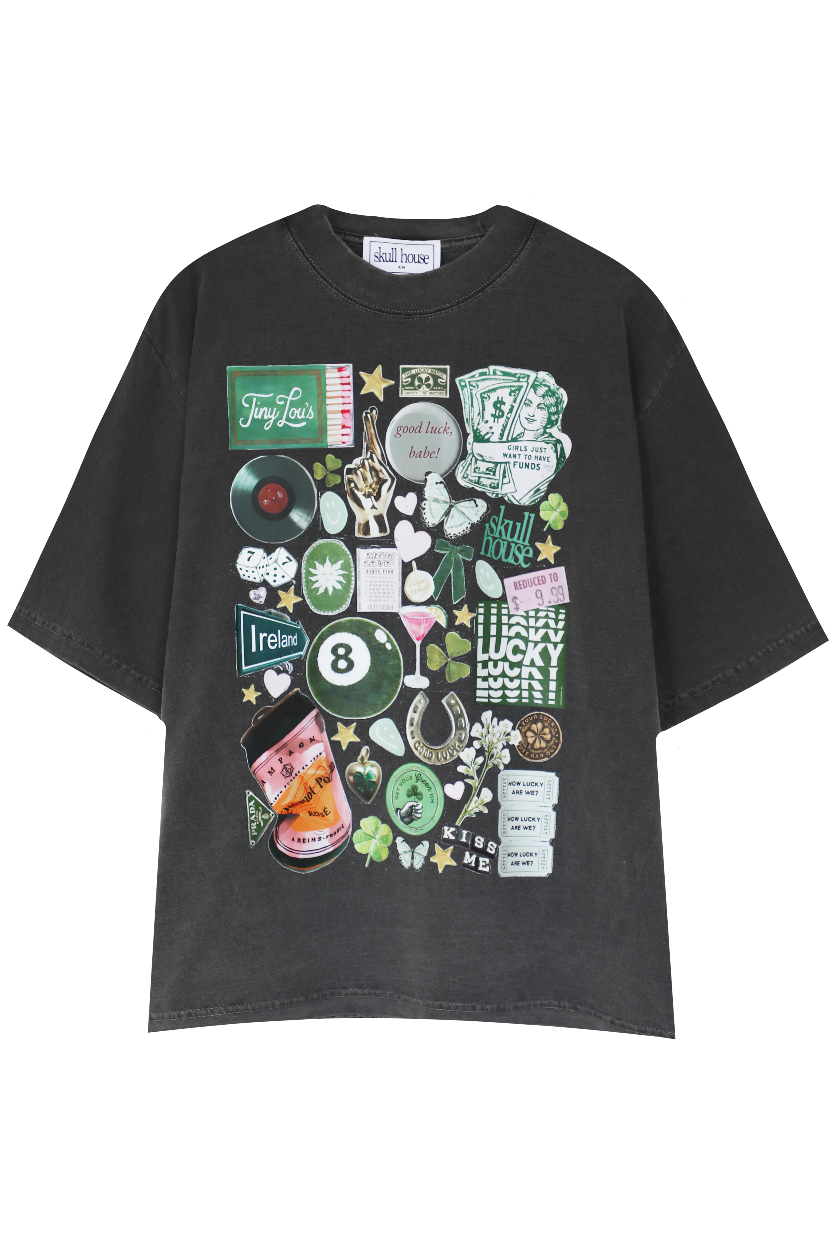 Lucky Box Tee: Charcoal