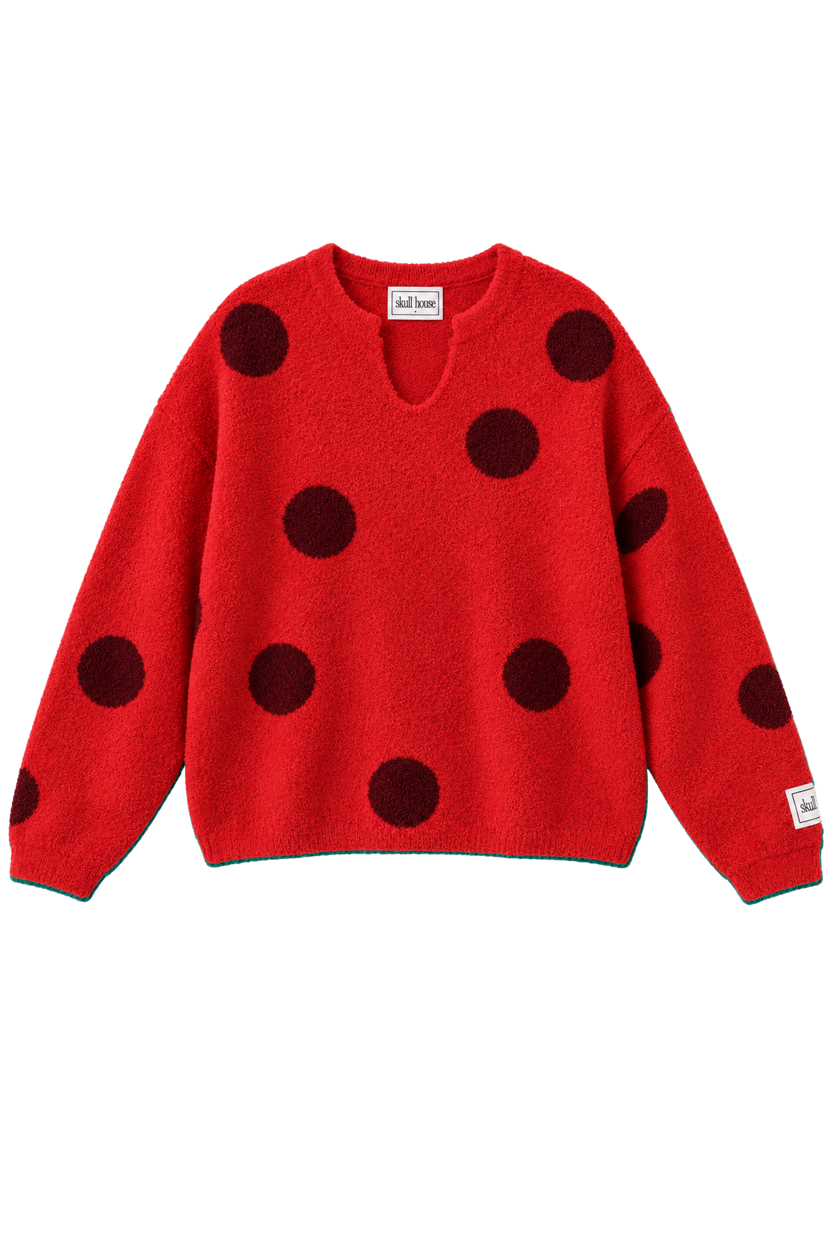 Candy Dot Sweater: Redhot